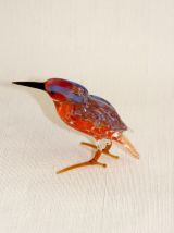 Très belle oiseau martin pêcheur verre de Murano. 