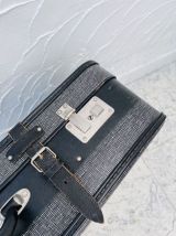 Valise en carton gris chiné