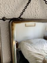 Miroir vintage 1930 triptyque barbier cristal biseauté noir 