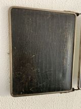 Miroir vintage 1930 triptyque barbier cristal biseauté noir 