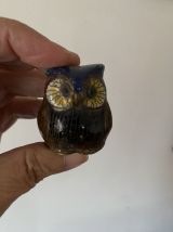 Chouette en cloisonné annees 80.