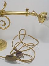 Lampe en bronze et laiton