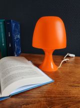 Lampe de table vintage, Lampe champignon en plastique orange