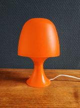 Lampe de table vintage, Lampe champignon en plastique orange