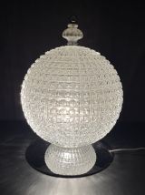 PAIRE DE GRANDES LAMPES BOULE D. 30 cm H. 45 cm