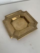 Paire de cendriers vintage 1980 vide-poches laiton - 16 x 16