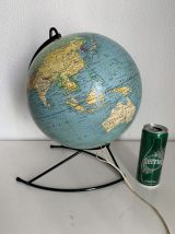 Globe vintage 1960 terrestre mappemonde Girard Barrère verre