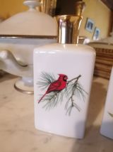 Lot de 5 Flacons Porcelaine de Paris 