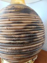 Lampe boule en bambou, Italie 1960 