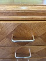 commode vintage année 60 bois naturel