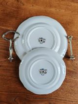 Présentoir à Gâteaux Vintage à Deux Étages en Porcelaine