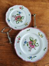 Présentoir à Gâteaux Vintage à Deux Étages en Porcelaine