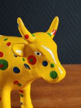 Tirelire Vache Pop Art Vintage en Céramique Jaune
