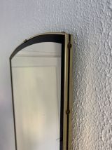 Miroir vintage 1960 rétroviseur asymétrique doré noir - 71 x