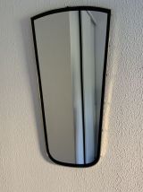 Miroir vintage 1960 rétroviseur asymétrique doré noir - 71 x