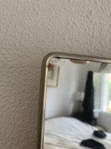 Miroir vintage 1960 triptyque barbier rouge Mirbel Paris  - 