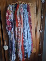 Lot de 9 étoles vintage + 1 chaînette en métal dorée offerte