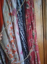 Lot de 9 étoles vintage + 1 chaînette en métal dorée offerte