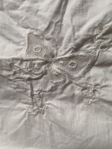 Chemise en coton blanc brodé et monogramme annees 30.