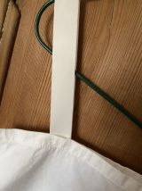 Chemise en coton blanc brodé et monogramme annees 30.