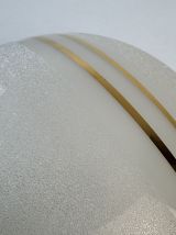 PAIRE D’ANCIENNES SUSPENSIONS VERRE GRANITE VINTAGE