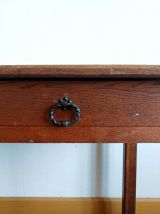 Table de ferme ou bureau rustique estampillé vers 1920