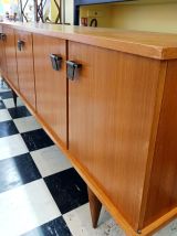 Enfilade pieds compas et cuir par Malora 1955 