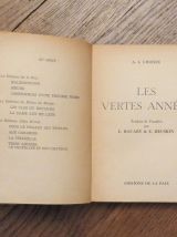 Les Vertes Années- A J Cronin- Editions de La Paix 