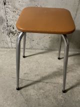 Tabouret en skaï années 70