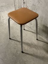Tabouret en skaï années 70