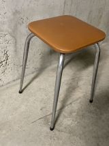 Tabouret en skaï années 70