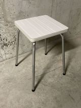 Tabouret en formica blanc années 70