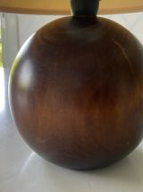 Lampe boule en bois