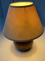 Lampe boule en bois