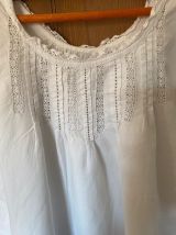 Chemise ancienne coton blanc et dentelle.