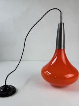 ANCIENNE SUSPENSION GOUTTE ORANGE 1970  VINTAGE