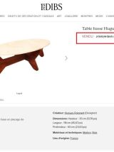 Hugues Poignant – Magnifique table basse design 1960’s Hugue