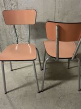 Paire de chaises en formica années 60