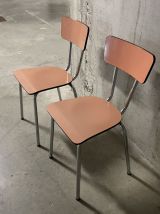 Paire de chaises en formica années 60