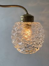 PAIRE D’ANCIENNES APPLIQUES VERRE MOULE VINTAGE