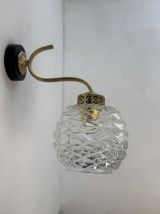 PAIRE D’ANCIENNES APPLIQUES VERRE MOULE VINTAGE