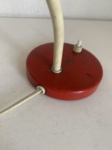 Lampe vintage 1950 bureau champignon rouge diable - 28 cm