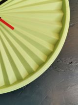 Horloge pendule murale vintage silencieuse Tupperware vert