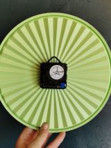 Horloge pendule murale vintage silencieuse Tupperware vert