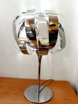 Lampe space age métal chromé