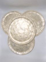 Ensemble d'assiettes en nacre