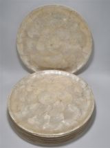 Ensemble d'assiettes en nacre