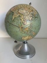 Globe terrestre Taride aluminium vintage 1940 mappemonde - 3