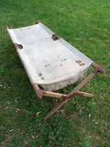 Ancien lit de camp militaire - Lit Picot