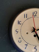 Horloge céramique vintage pendule murale silencieuse ronde 